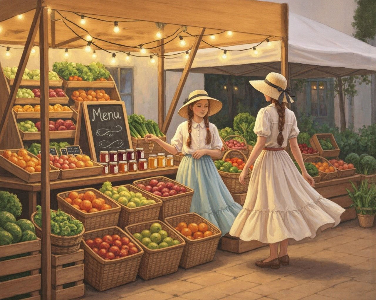 Village Market: Mother and Daughter's Fruit Stand