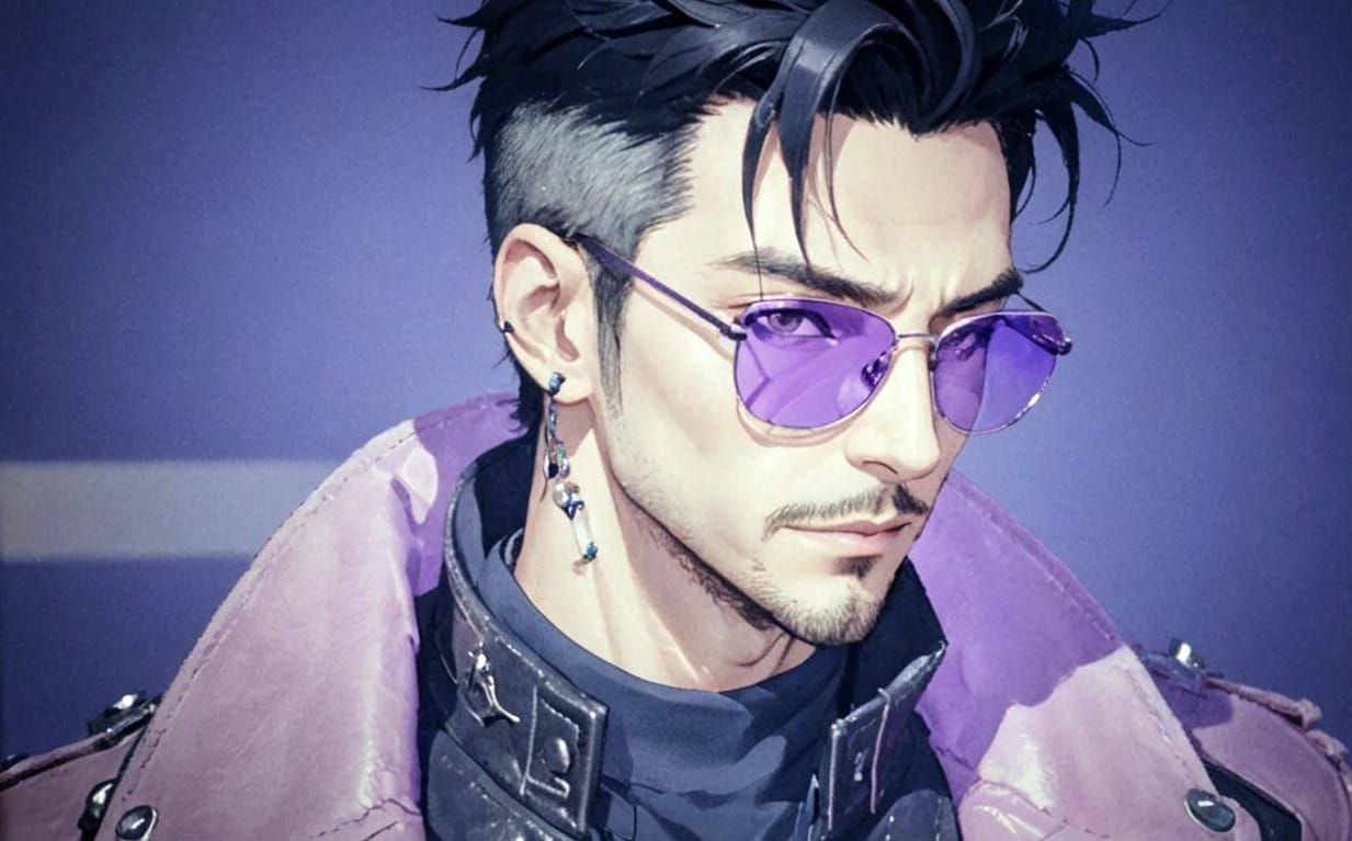 High Fashion Man in 3D Anime Style