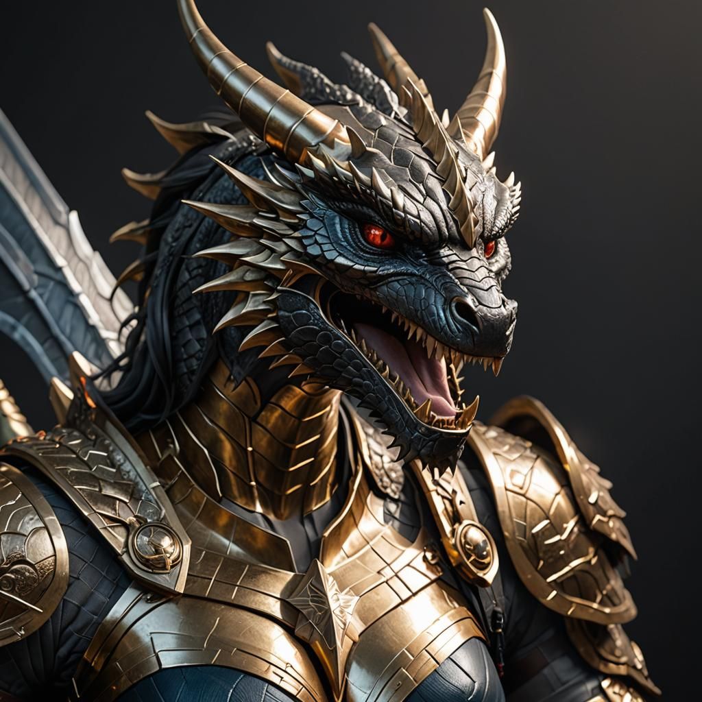 Wonder Woman Dragon: Photorealistic Cinematic Art