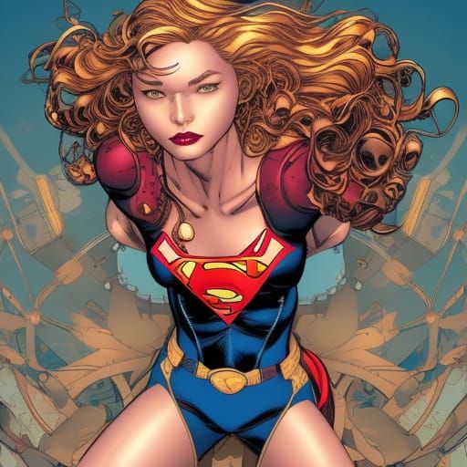 Gorgeous Female Superhero Comic Illustration in 8K