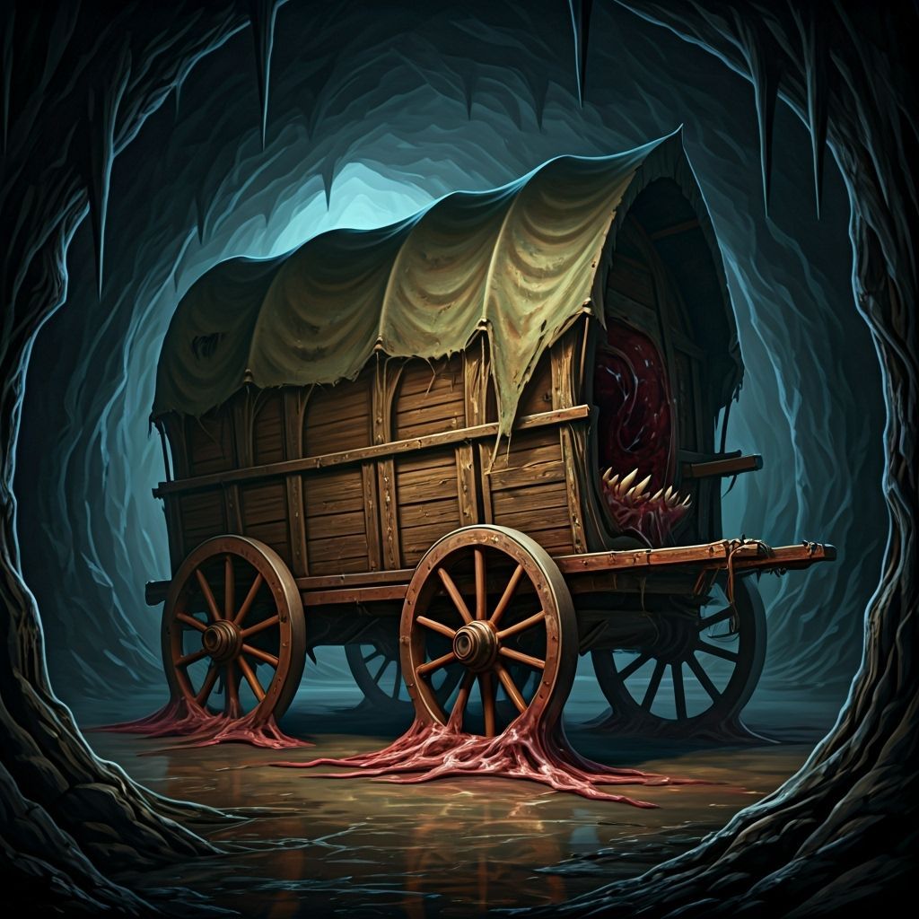 Grotesque Mimic Wagon Hidden in the Underdark