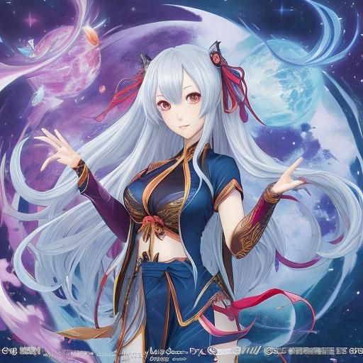 Anime Girl in Japanese Manga Style