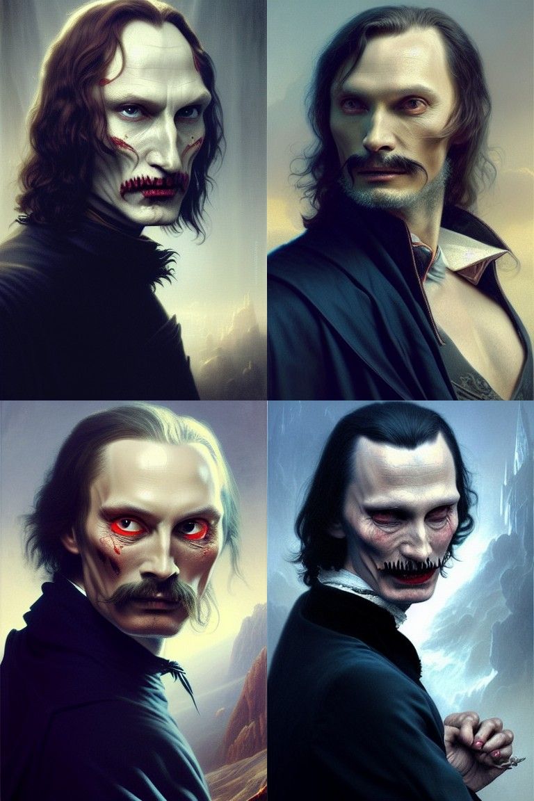 Mads Mikkelsen as Dracula: Fantasy Airbrush Portrait