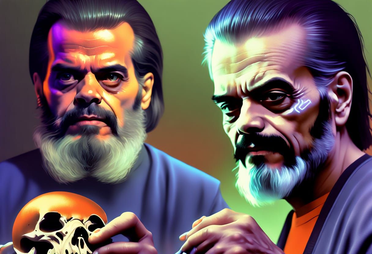 Cyberpunk Abcasios in Neon Haze