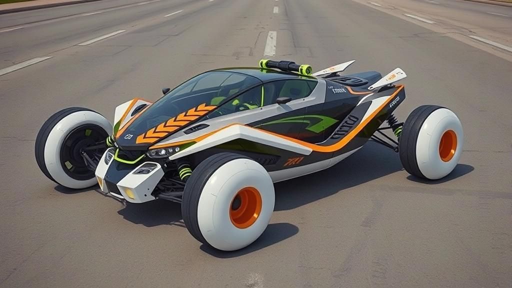 Futuristic Cyberpunk Bubble Car Concept