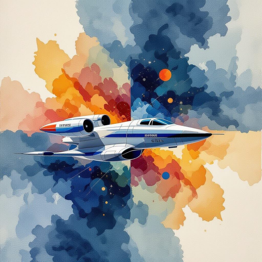 Abstract Starfleet Officer in Complementary Colors