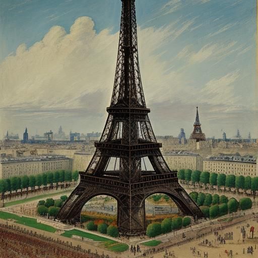 Eiffel Tower Topped with Pickles and Soldiers