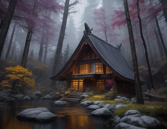 Fantasy Elf in Winter Forest, Detailed Concept Art