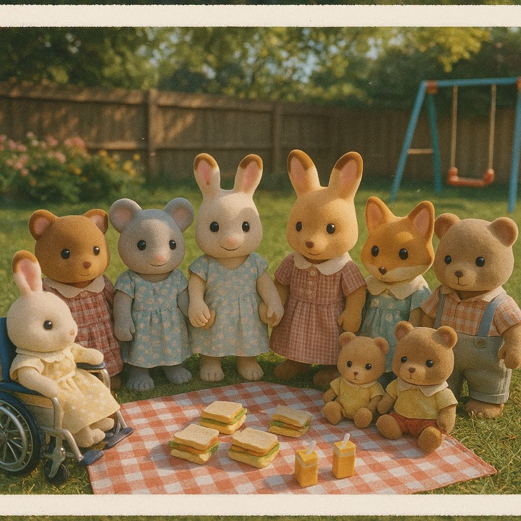 Inclusive Sylvanian Families Picnic in Natural Sunlight