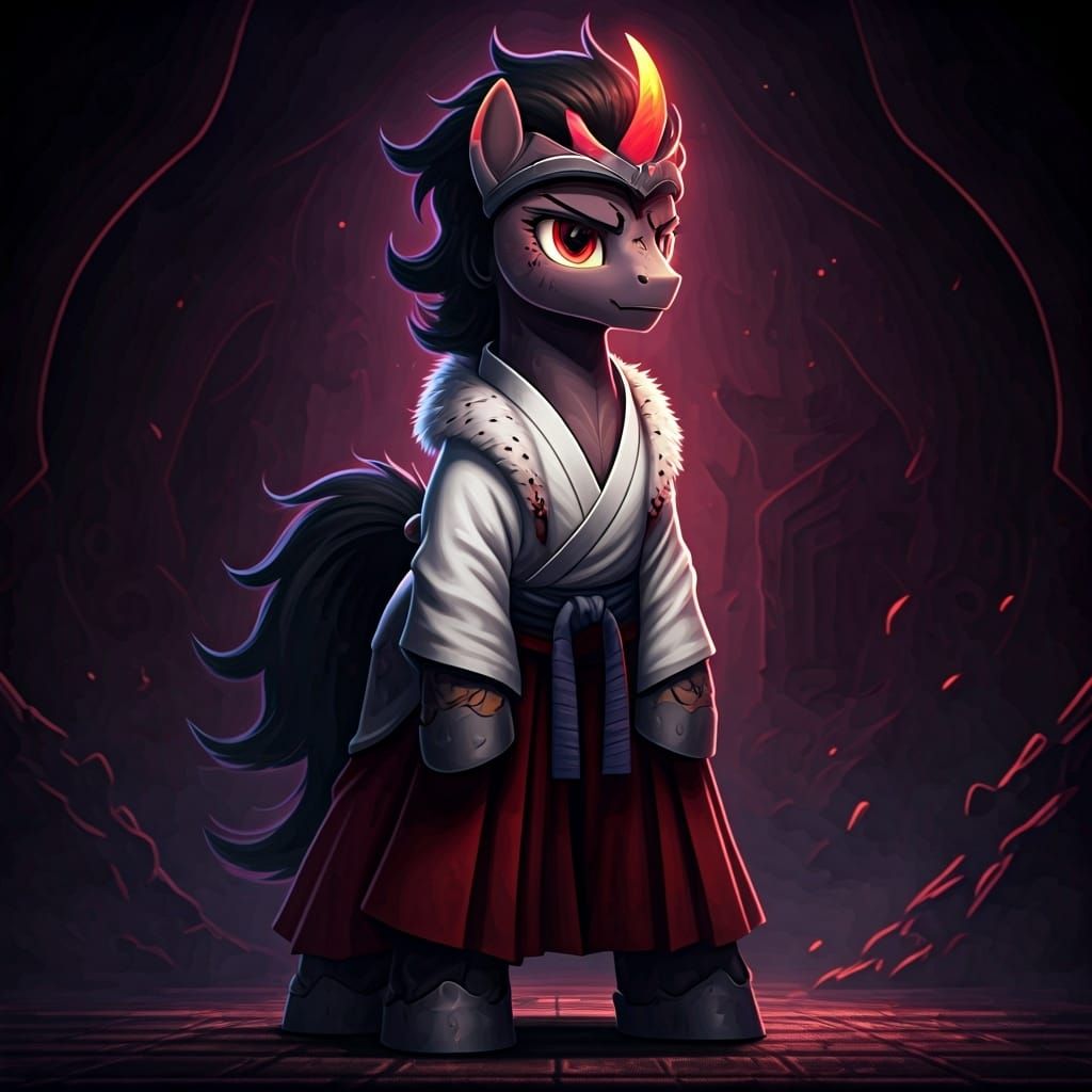 King Sombra as Martial Artist in Dark Fantasy Style