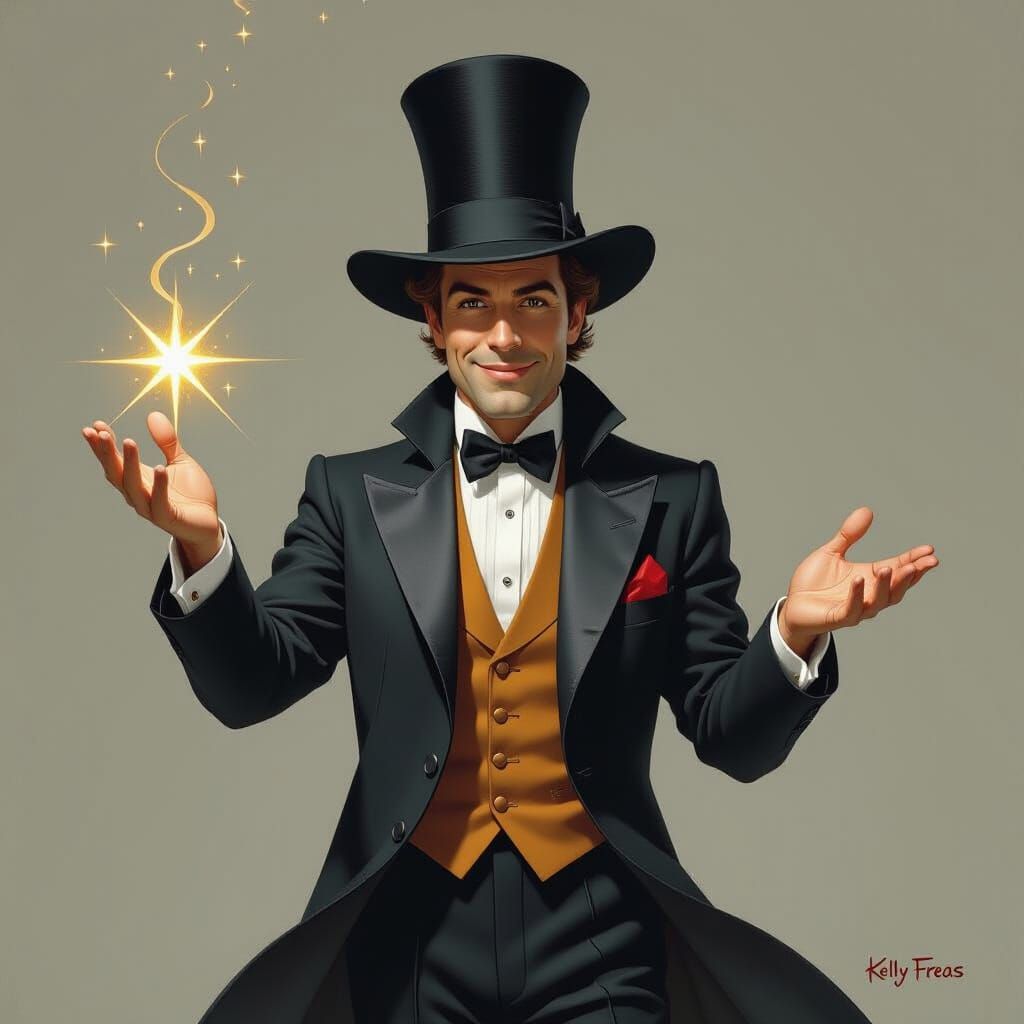 Magician in Classic Sci-Fi Style