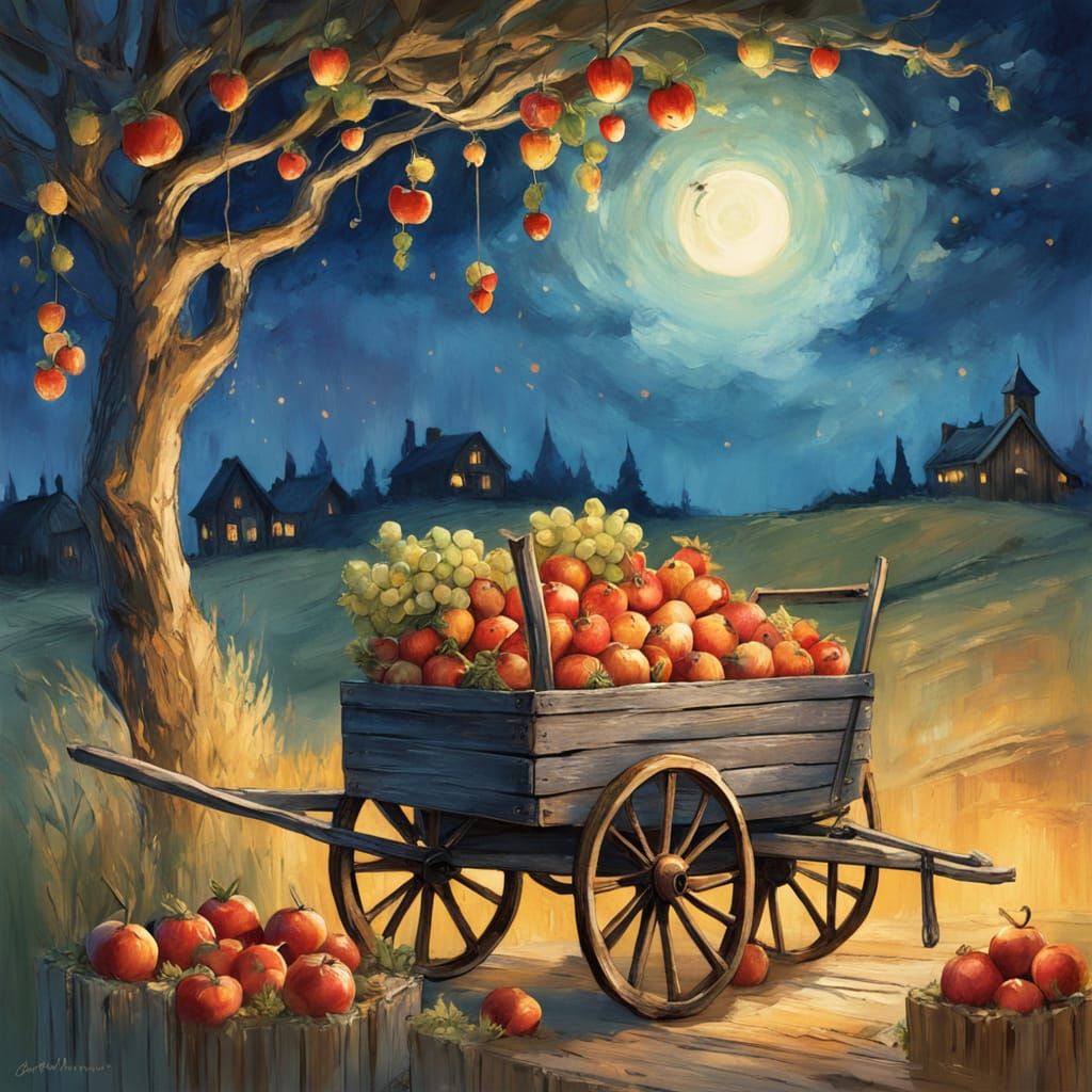 Whimsical Fox Runs Rustic Fruit Stand