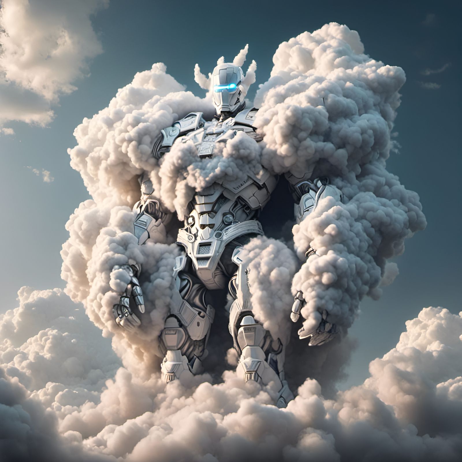 Iron Man Made of Clouds: A Surreal Creation