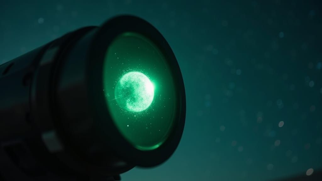 Night Vision Camera Captures Pulsing Orb in Starry Sky