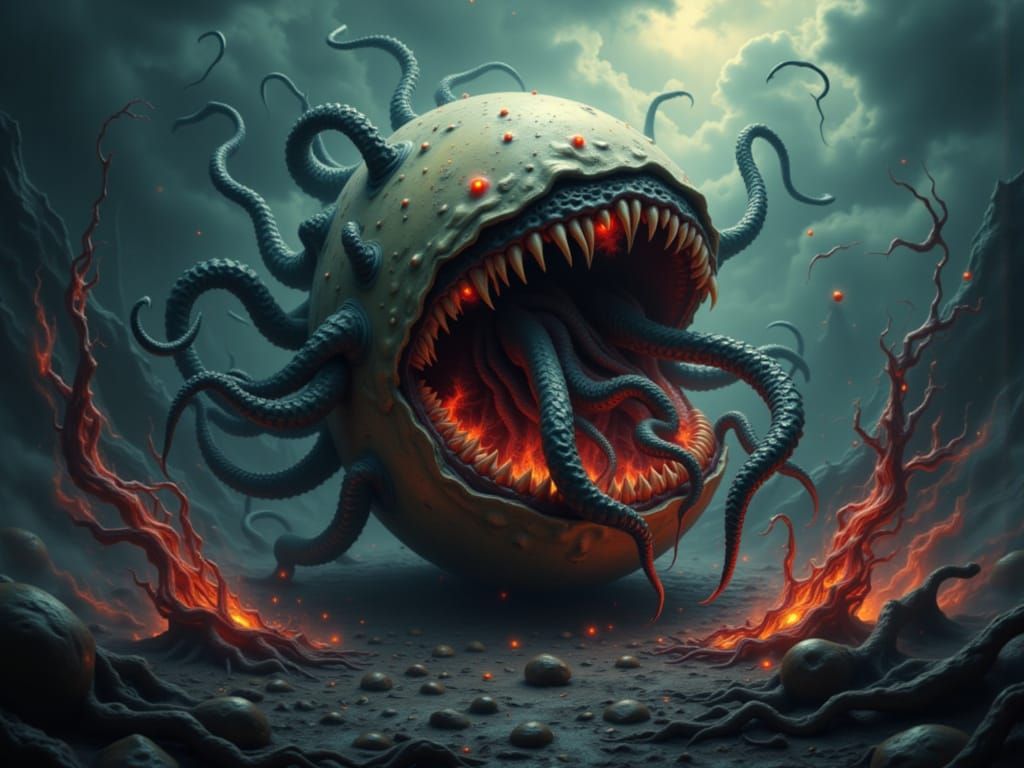 Mythical Battle: Cthulhu Hatches, Attacks Kraken