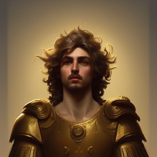 Alexander the Great Portrait in Art Nouveau Style
