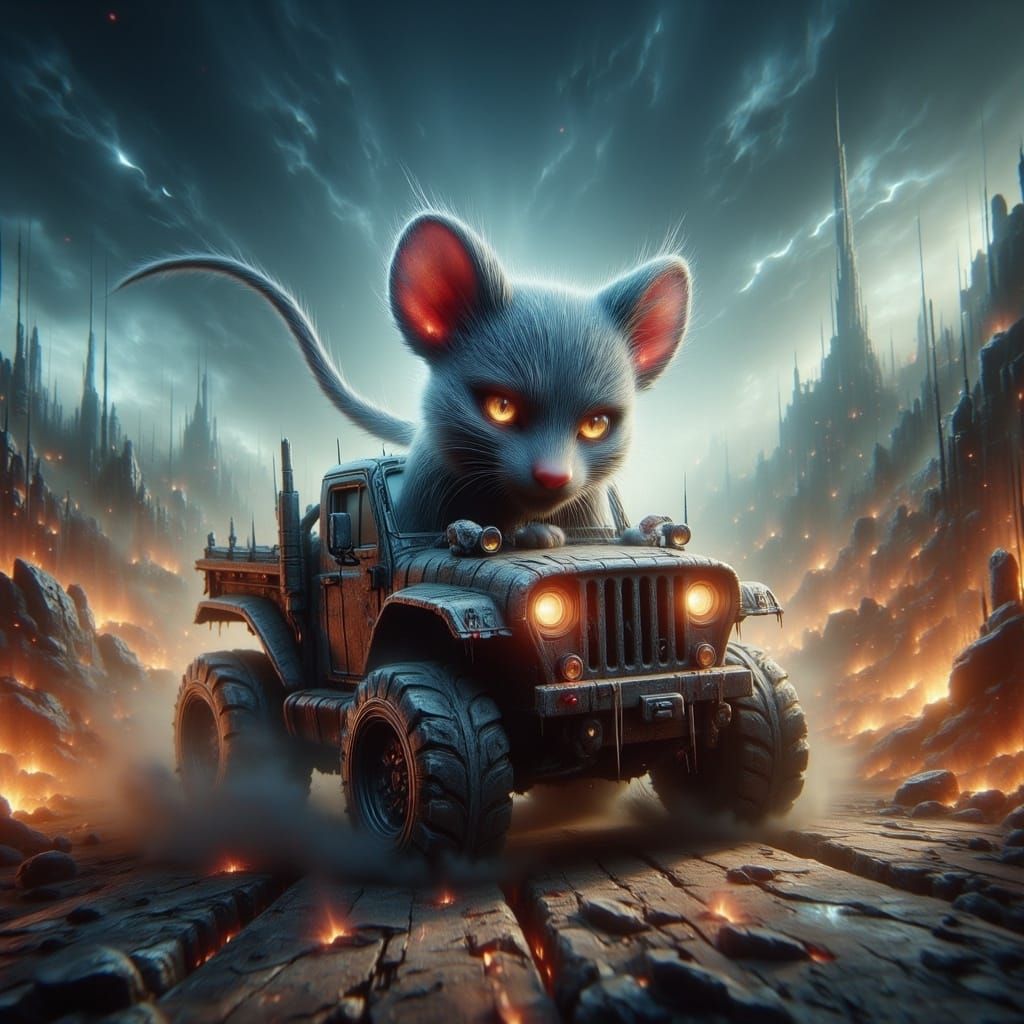 Aqua Mouse Races Tank Truck in Mad Max Style