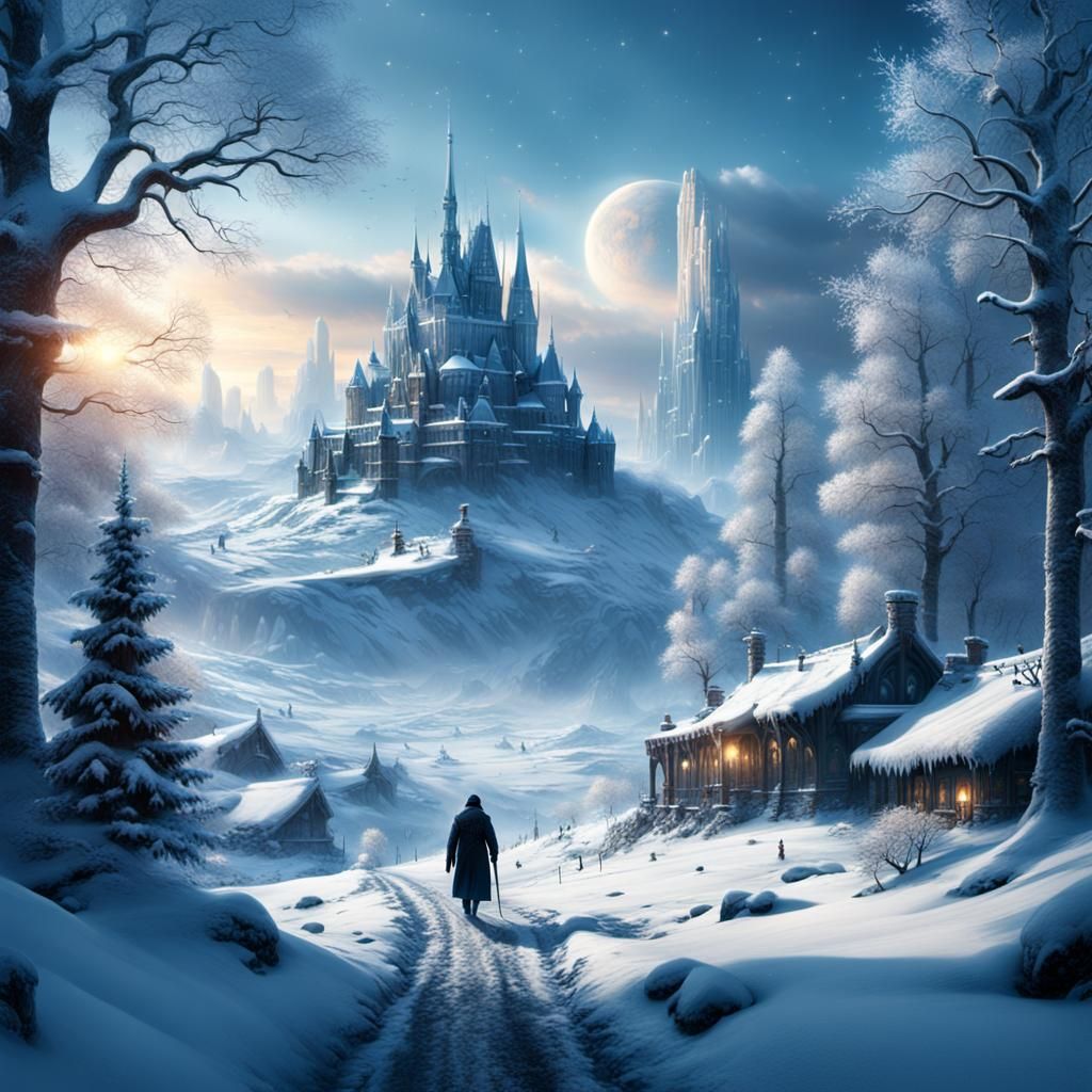 Winter Wonderland Digital Matte Painting