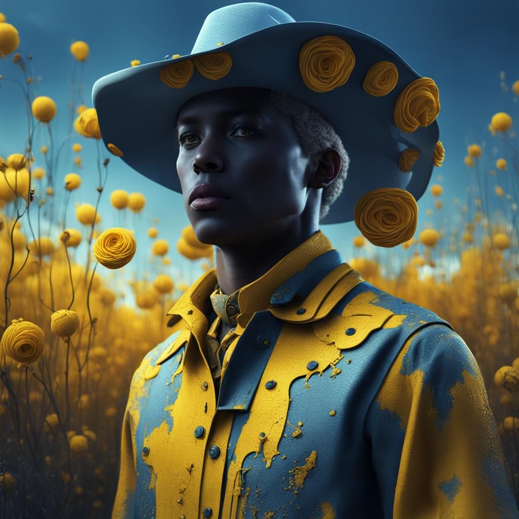 Person wearing surreal fashion