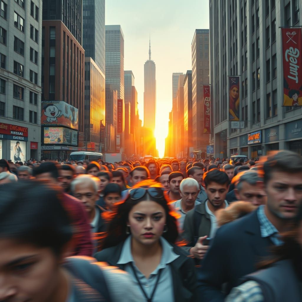 Urban Chaos at Sunrise, City Street Battle Scene