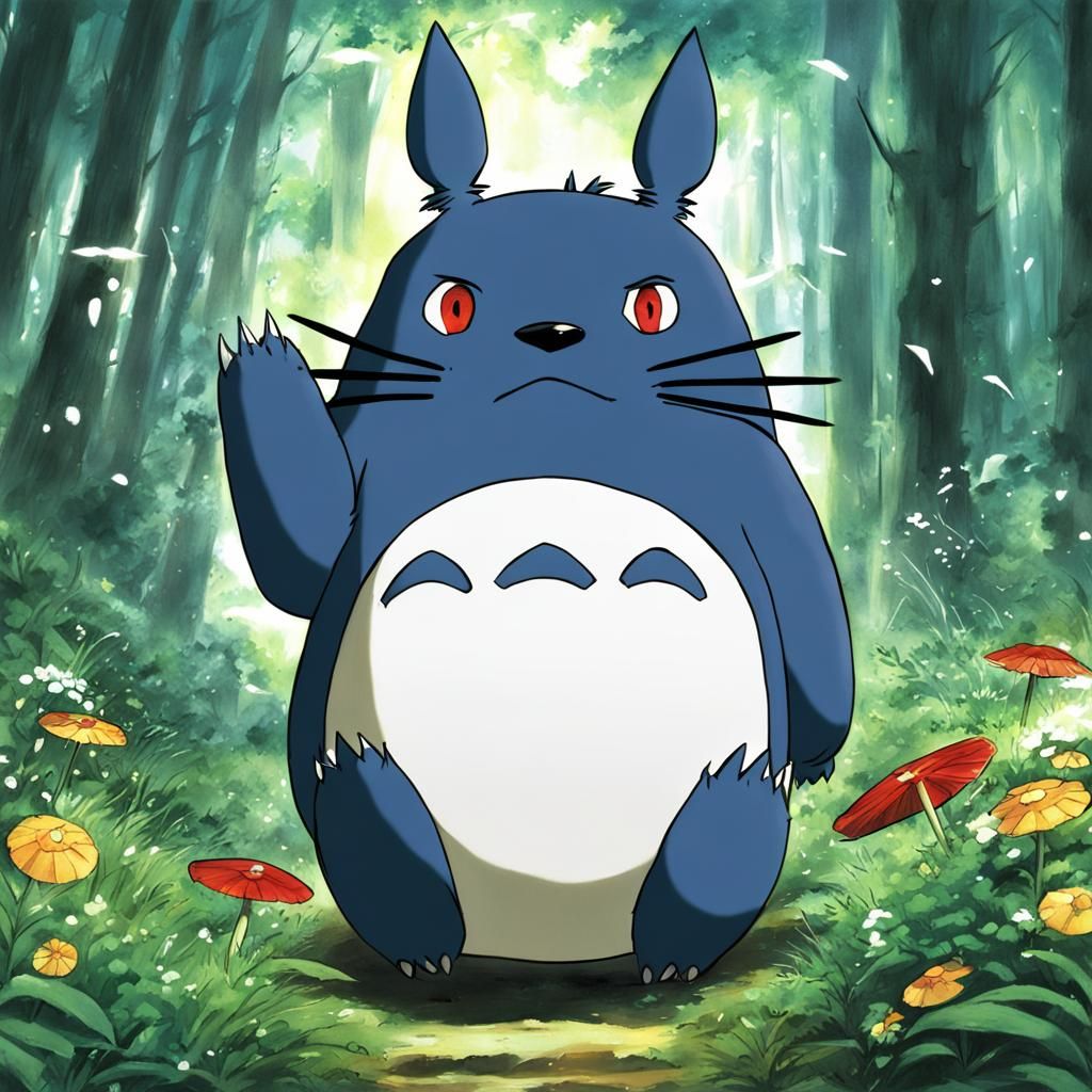 Totoro in Anime Style