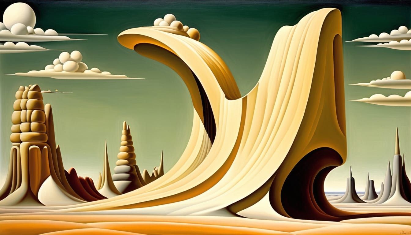 Abstract Expressionist Landscape in a Surrealist Vibe