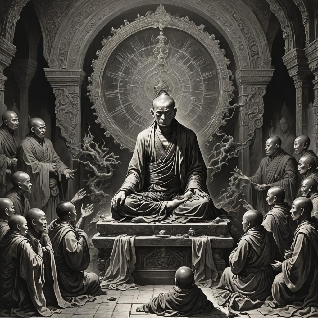 Vajrayana Monk Dispelling Confusion: Doré-Rutkowski Style