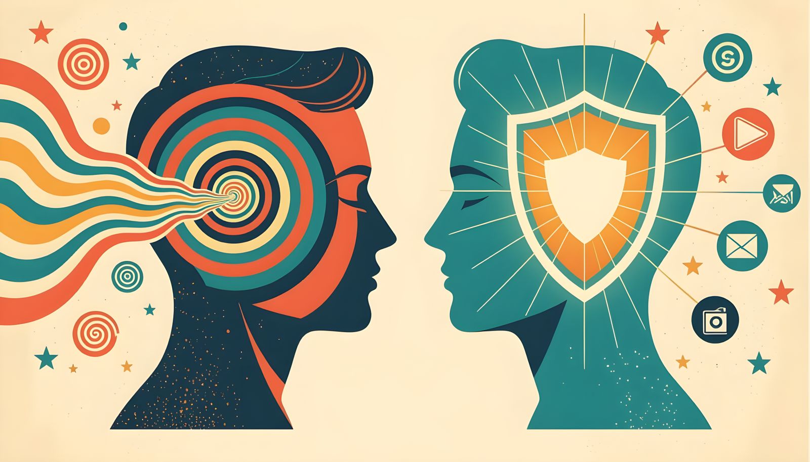 Psychological Diagram: Mind Shield Defends Against Digital I...