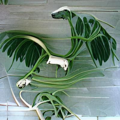 Detailed Monstera Leaf Close-Up