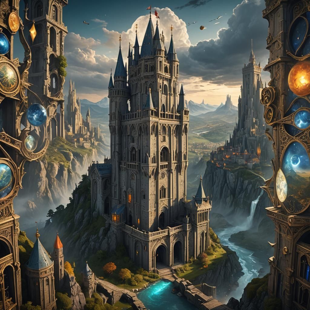 The Tower Tarot Card: Detailed Matte Painting