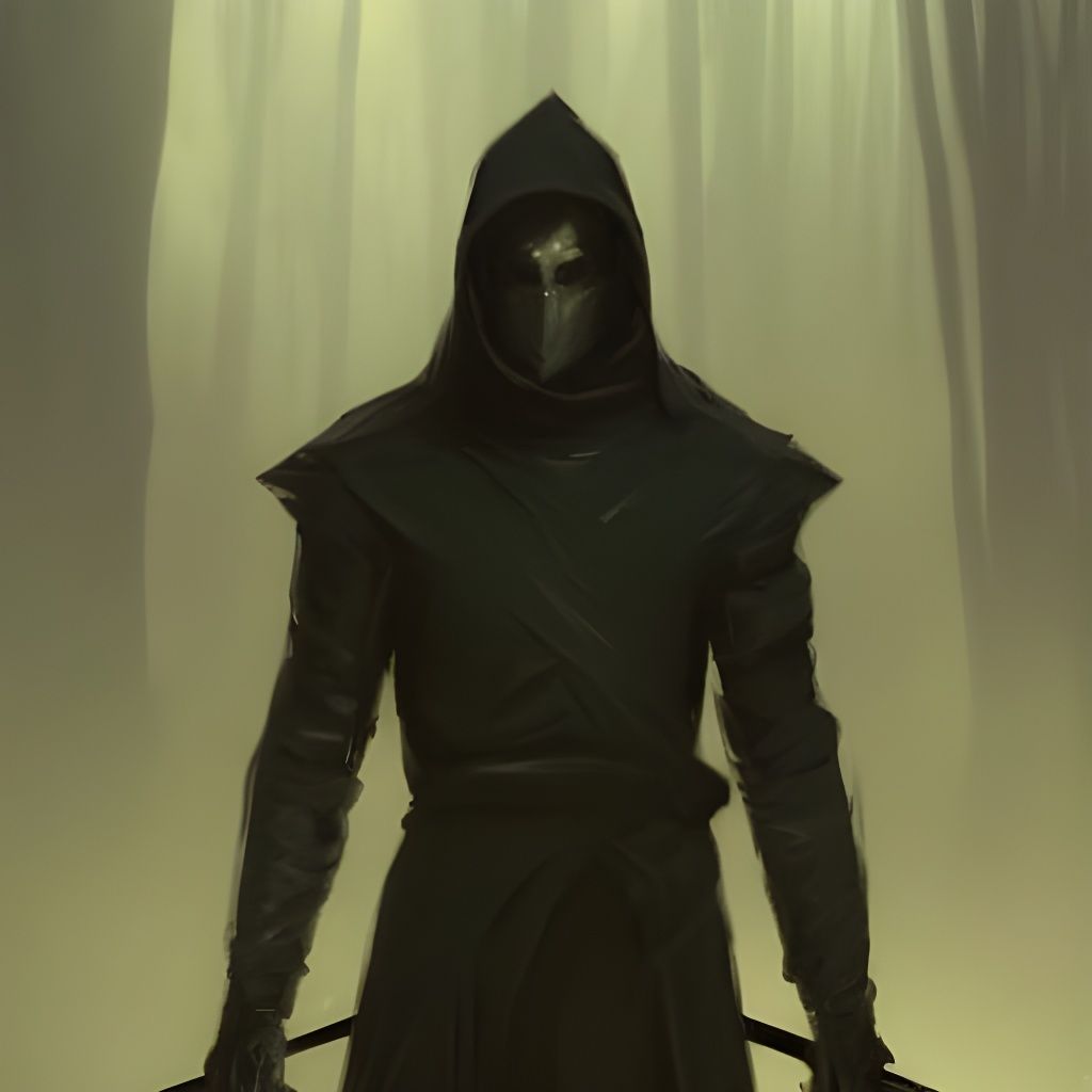 Mysterious Swordsman in Dark Fantasy Style