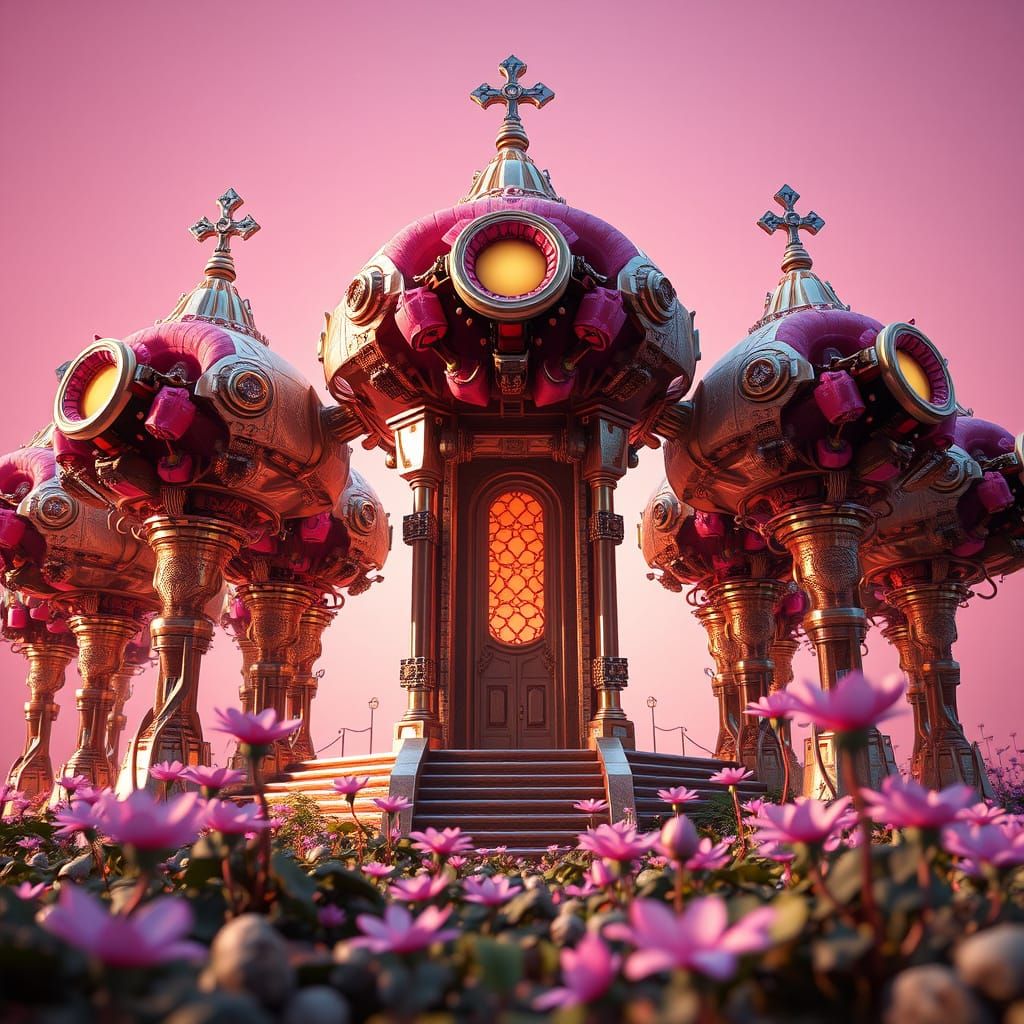 Ethereal Swamp Mech Sanctuary in Polished Metal