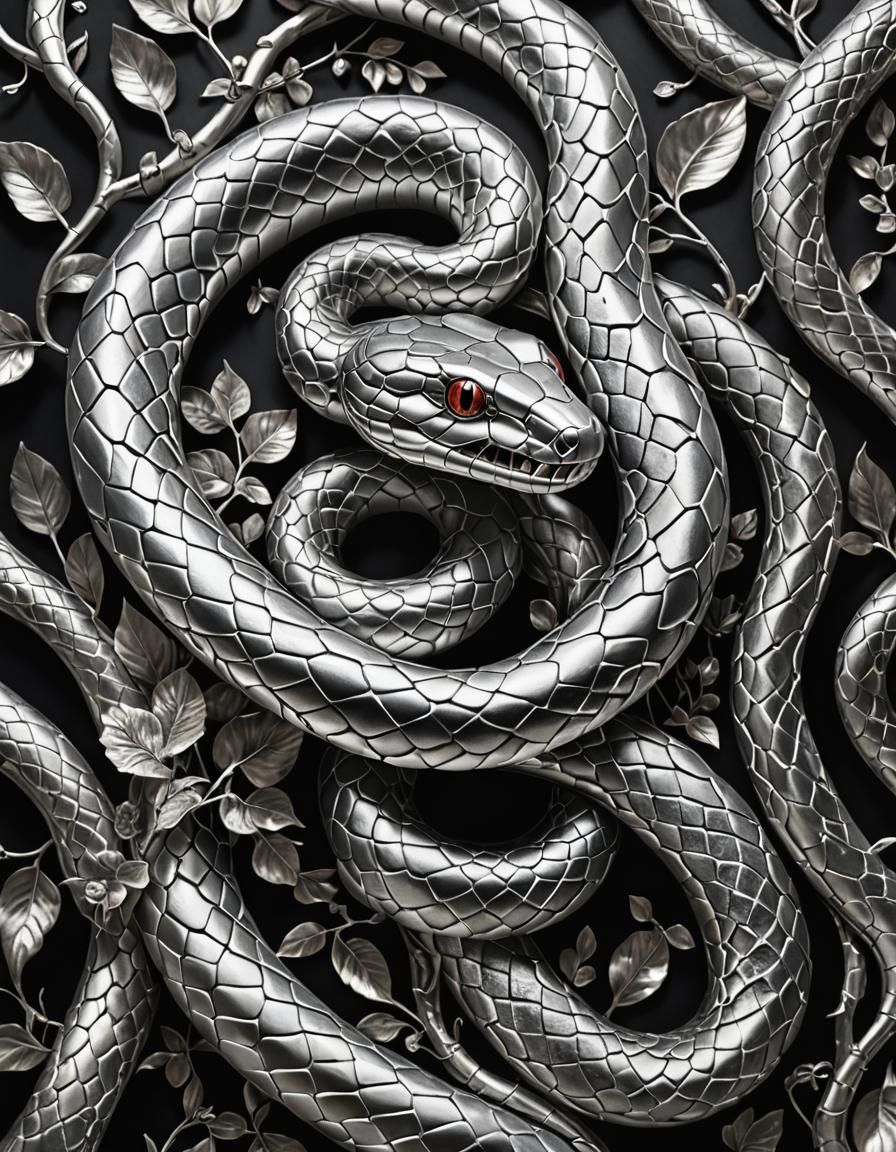 Stunning Silver Snake