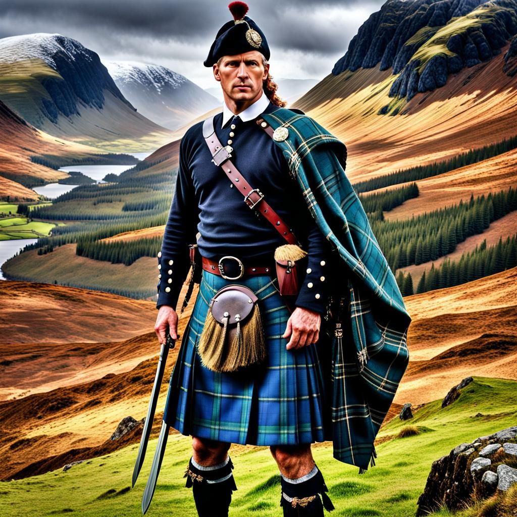 Scottish plaid pattern