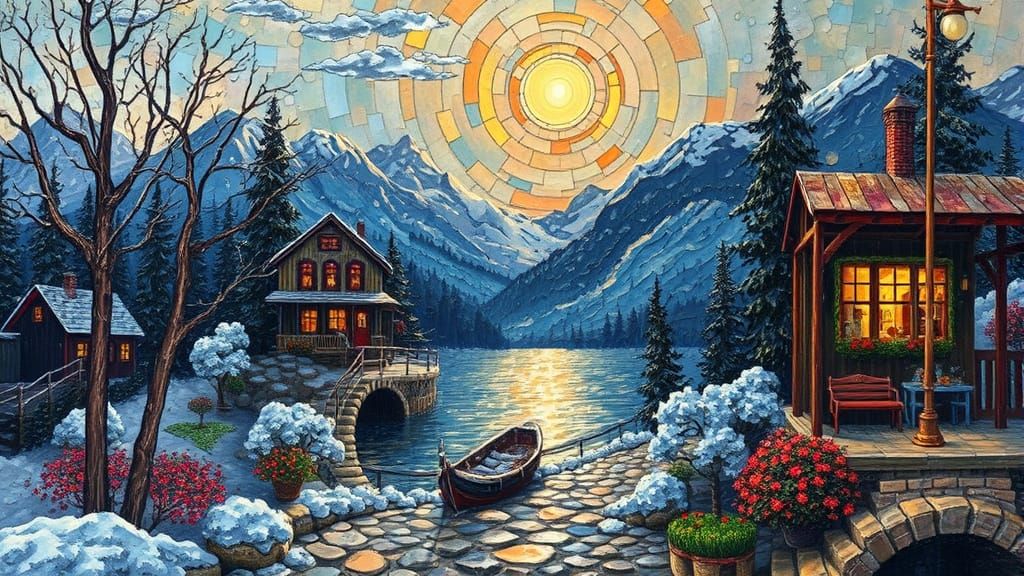 Fused Impasto Mixed Media Art