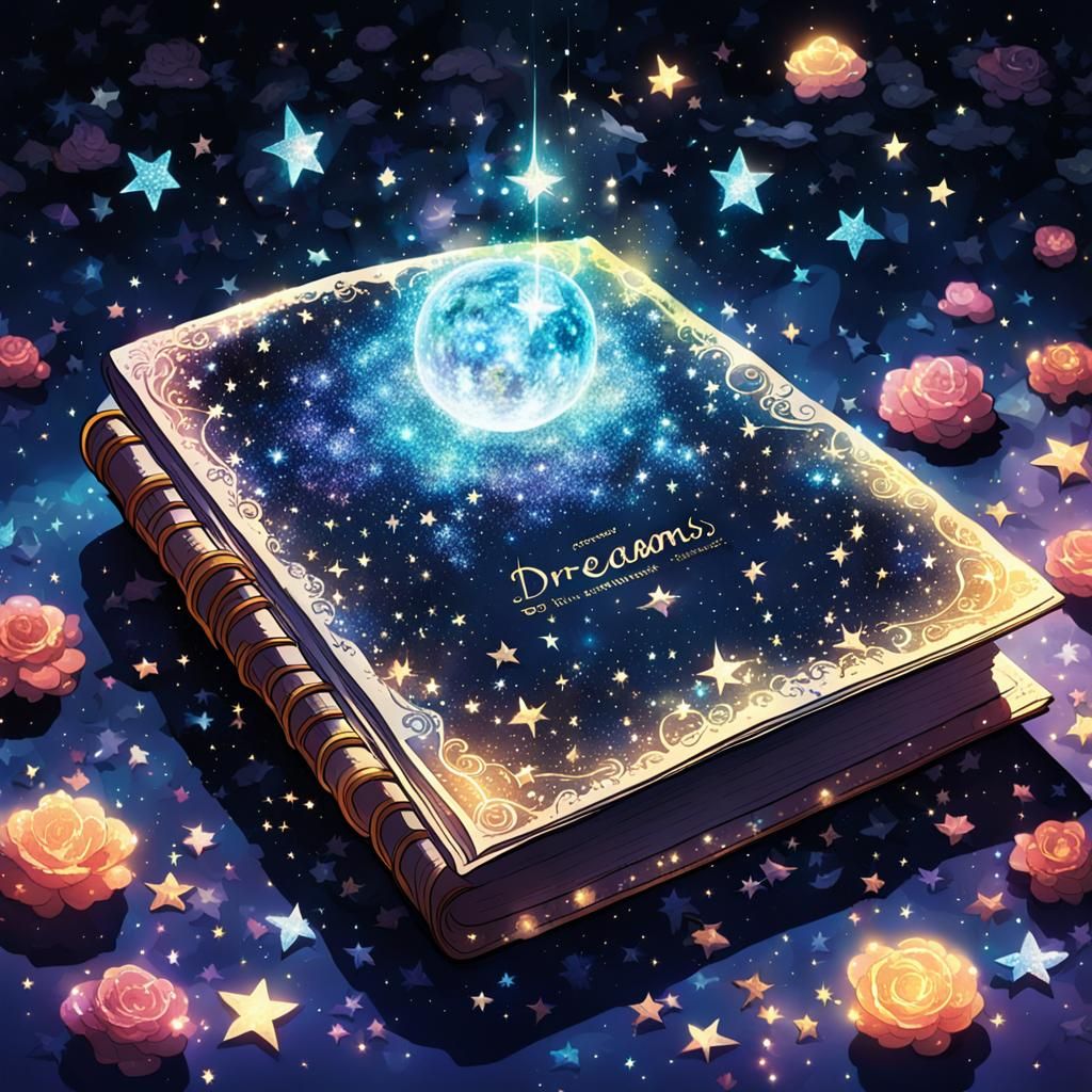 Magical Book As Anime Art with Stardust
