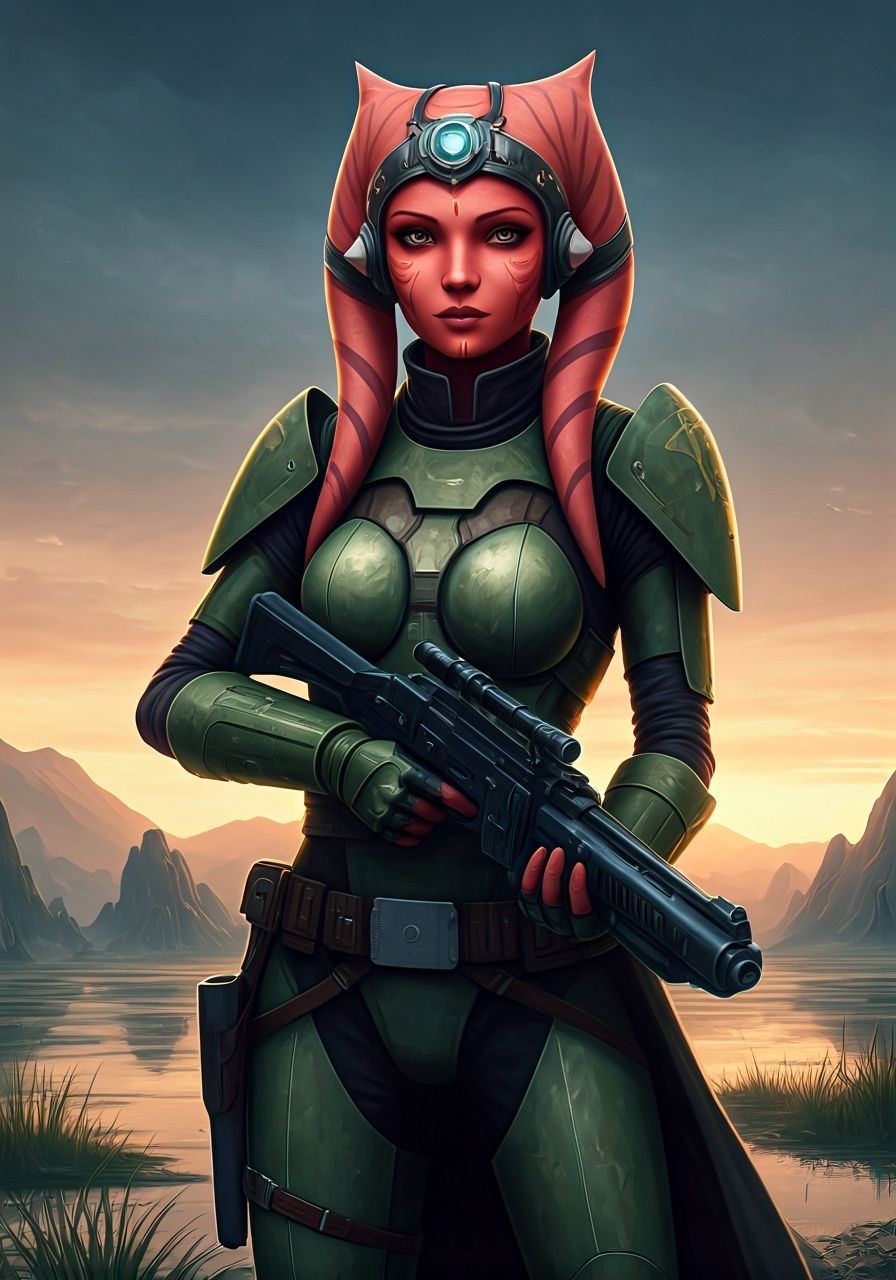 Galactic Republic Twi'lek Soldier with Blaster Rifle