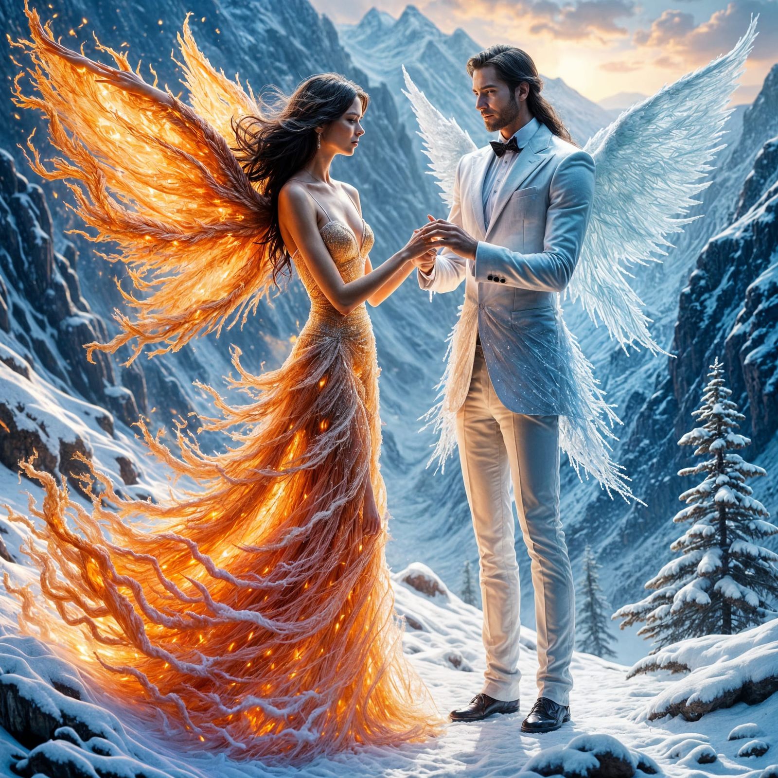 Fiery Angel Reaches for Ice Prince