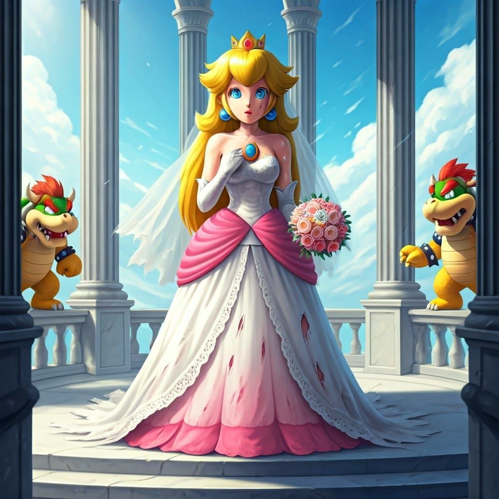 Peach's Dark Wedding: a Dark Fantasy Scene