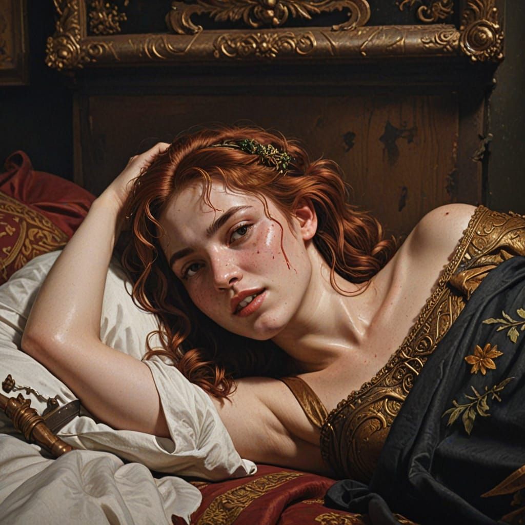 Bacchus in the Style of Caravaggio Painting