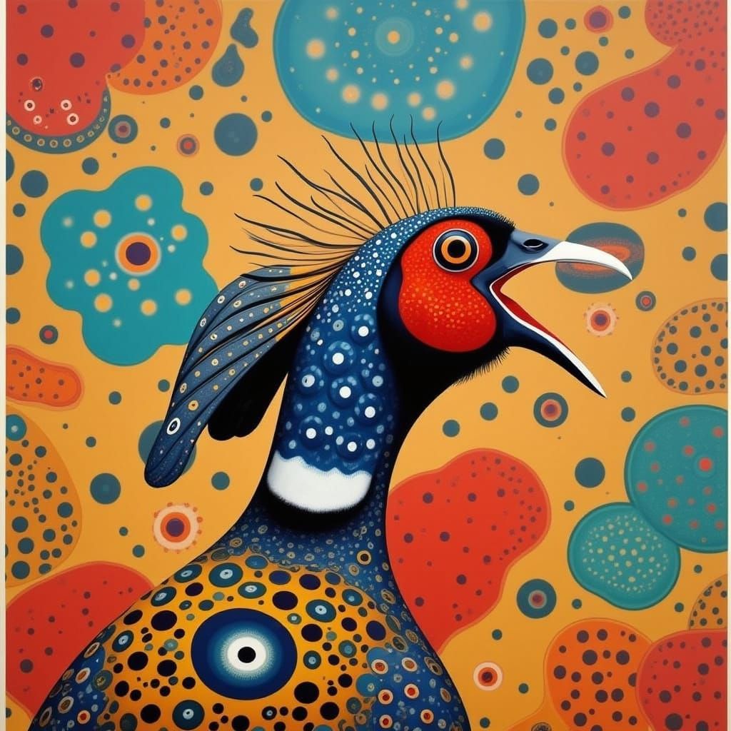 Vibrant Pheasant in Frenzied Motion