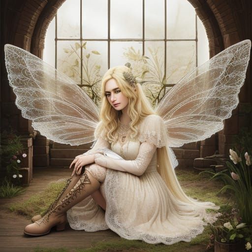 Whimsical Fairy in Cozy Burrow