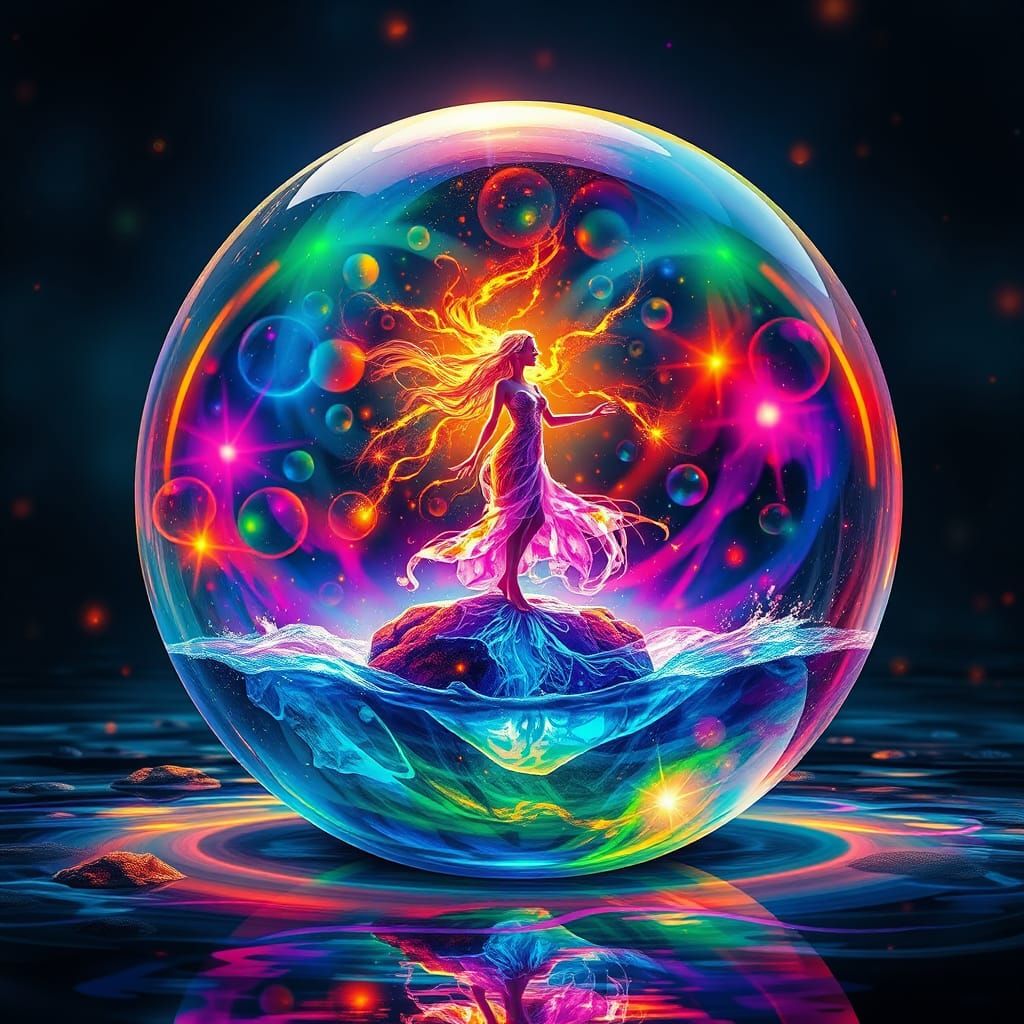 Orb of Light: A Fantasy Airbrush Painting