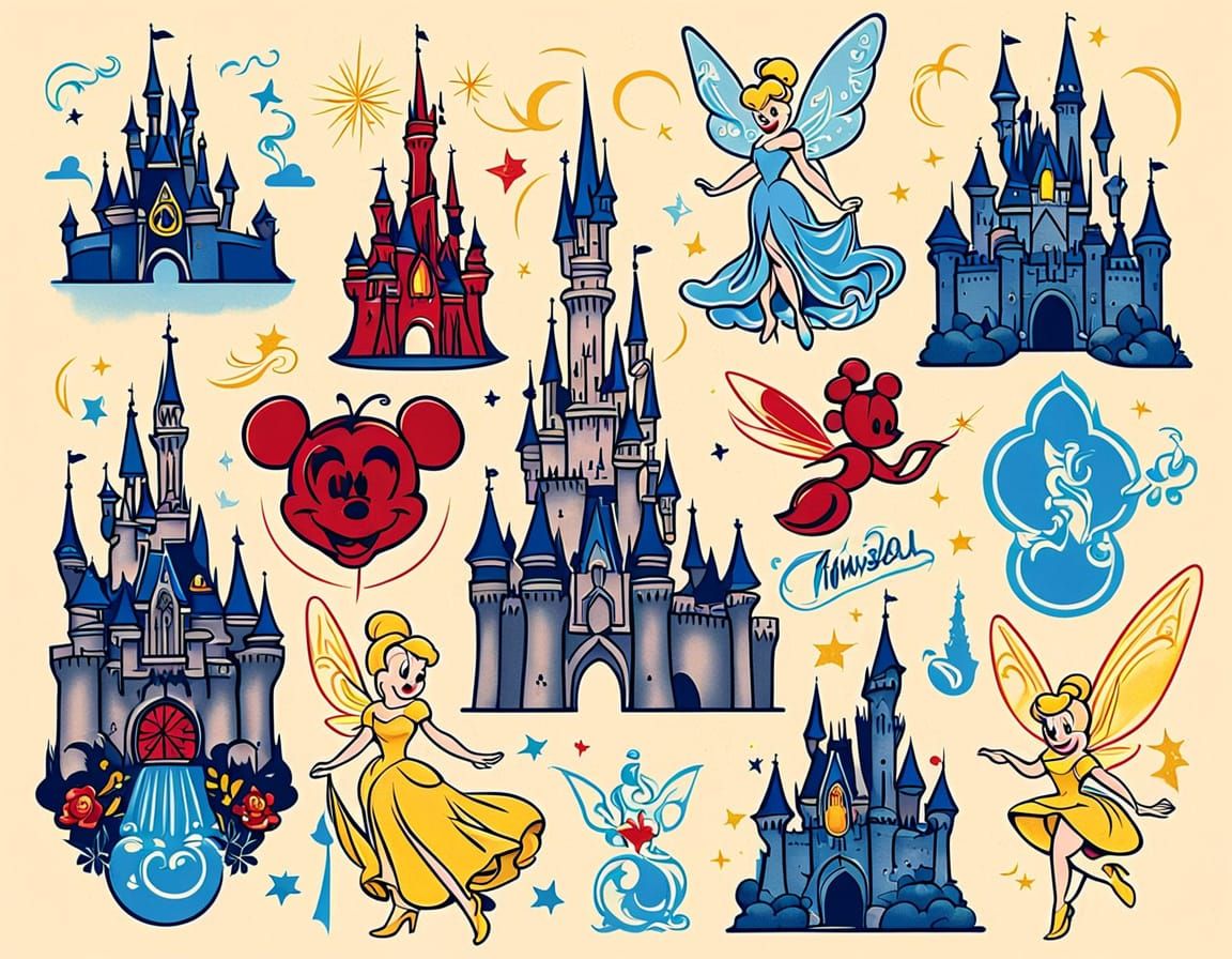 Disney Tattoo sheet 3
