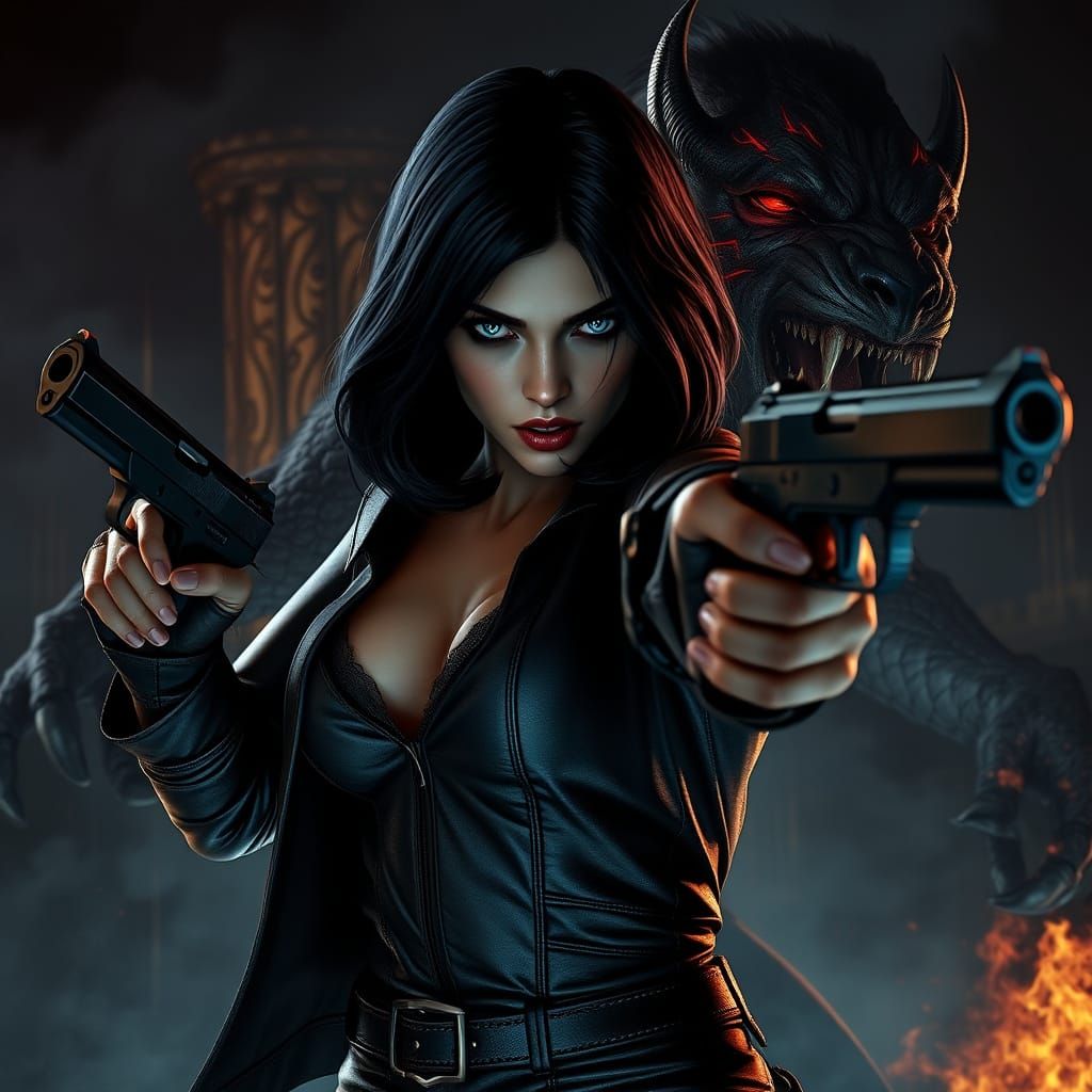 Vampire Death Dealer Selene in Hyper-Realistic Fight Scene