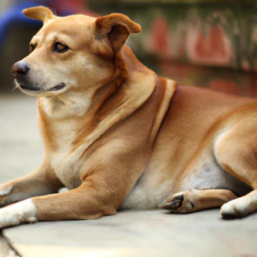Adorable Chubby Dog Portrait in Natural Light