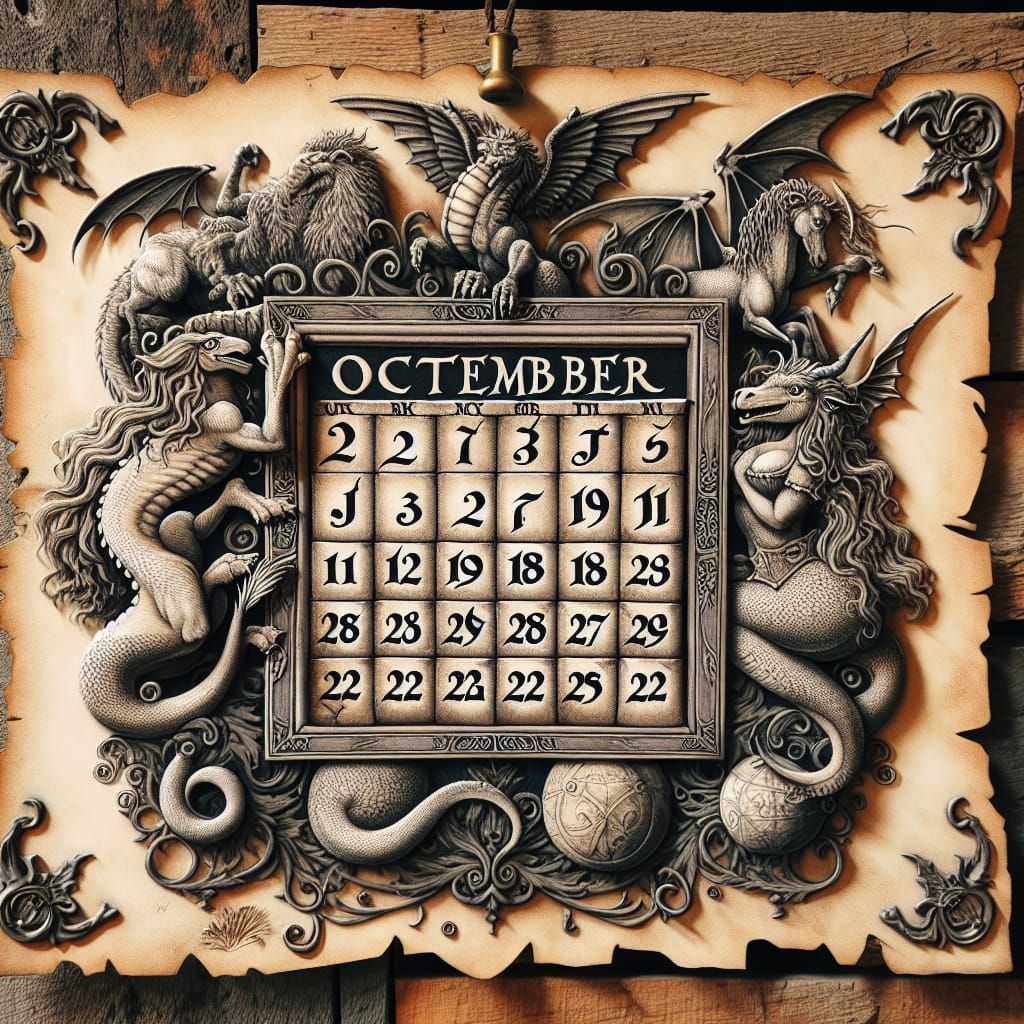 Fantastical Calendar Displaying the 32nd of Octember