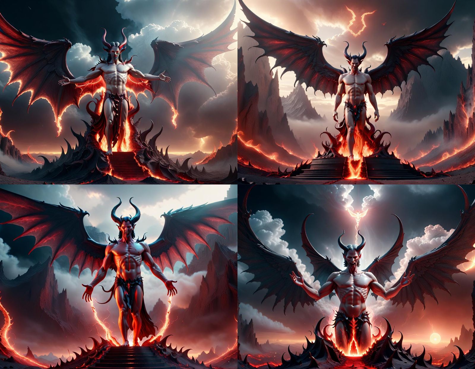 Lucifer's Rise: A Hyperrealistic Surreal Dreamscape
