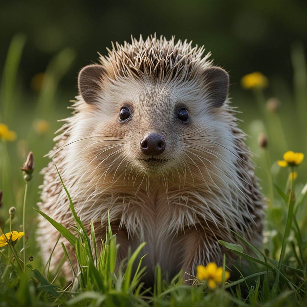 Surreal Macro Photography of a Lush Hedgehog Scene