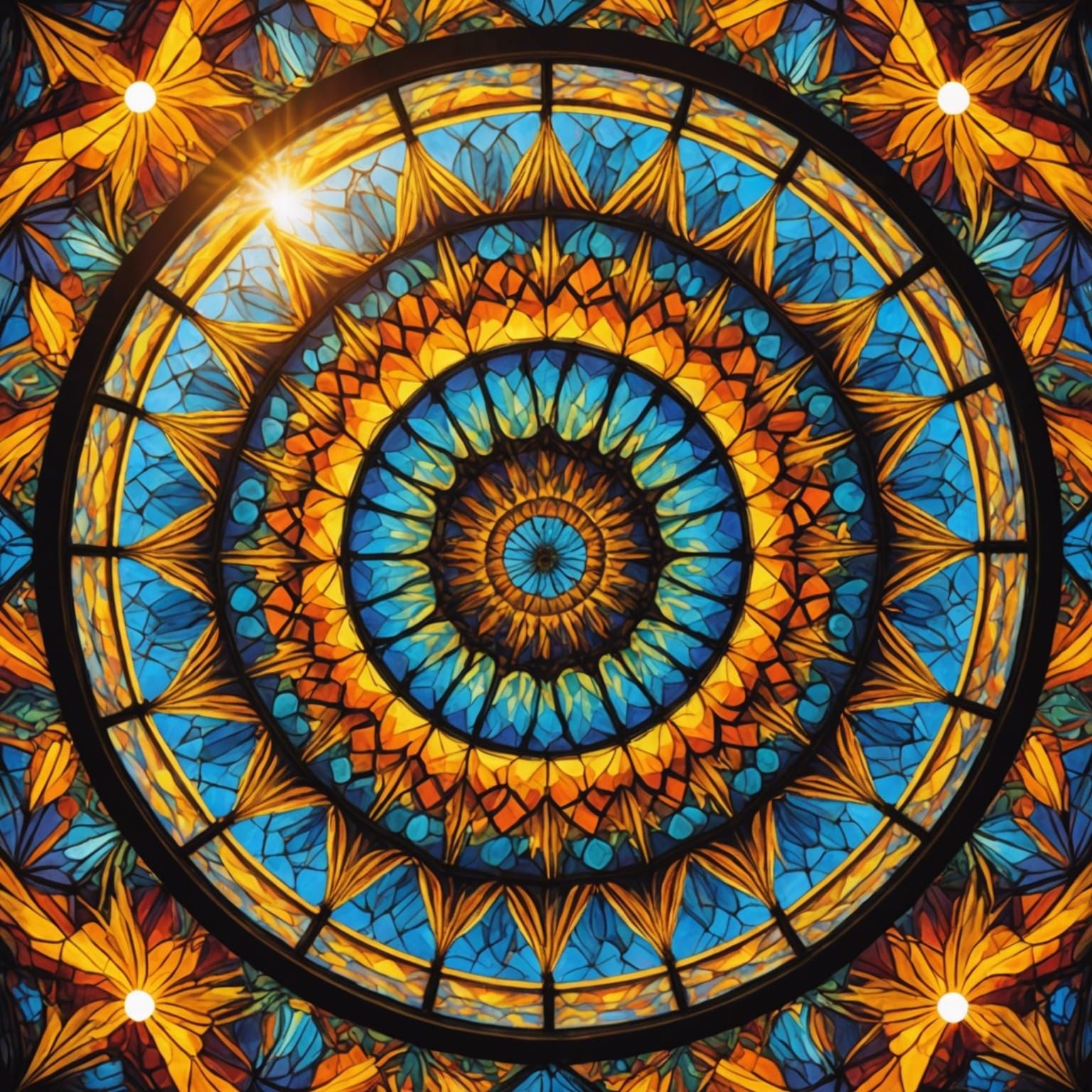 Kaleidoscope View of Sunlight Patterns